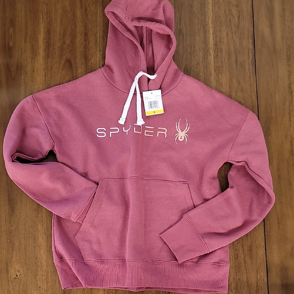 Spyder Rose Pink Pullover Hoodie with Logo